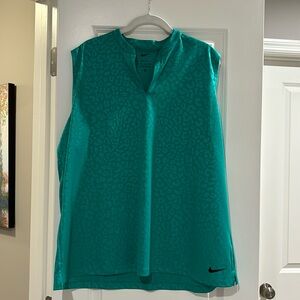 Nike XXL Dri-Fit Green Leopard Golf Tank